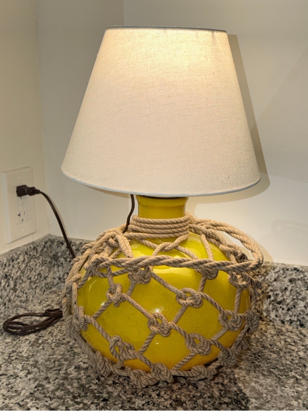 Vintage Hokuyo Glass Co. Japanese fishing float Lamp